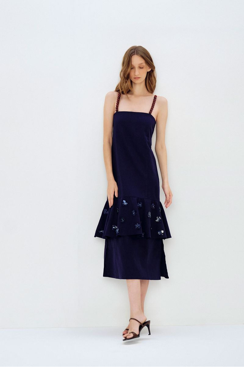 Vestido-escultura-azul
