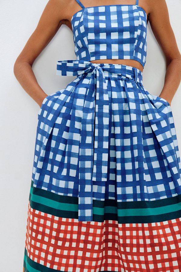 Saia-elastico-faixa-vichy-barrado Saia-elastico-faixa-vichy-barrado