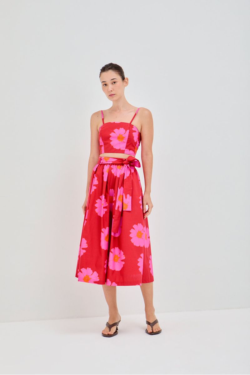 Saia-elastico-faixa-floral-pop-vermelho