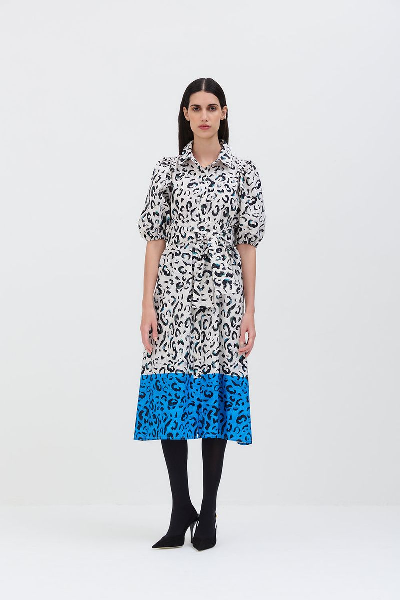 Vestido-chemise-bufante-leopardo-barrado-azul